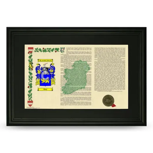 Kary Deluxe Armorial Landscape Framed- Black