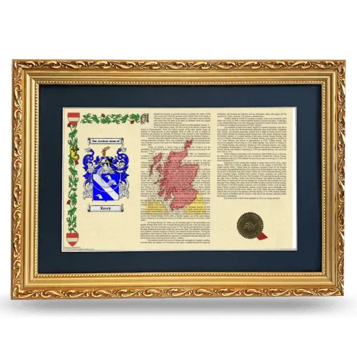 Kasey Deluxe Armorial Landscape Framed - Gold