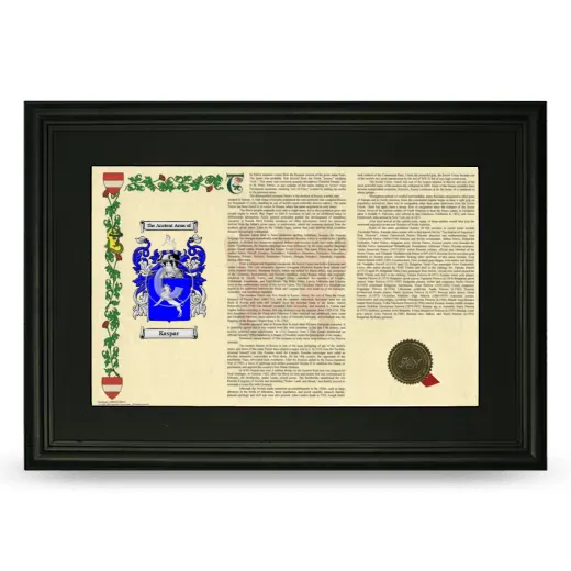 Kaspar Deluxe Armorial Landscape Framed- Black