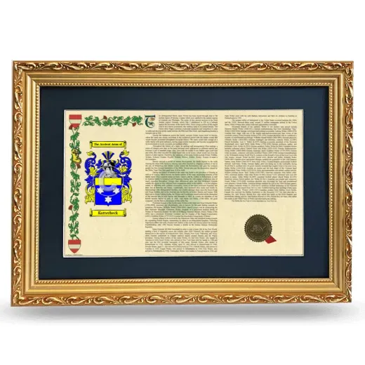 Katterbeck Deluxe Armorial Landscape Framed - Gold