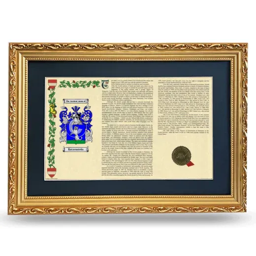 Katzenstein Deluxe Armorial Landscape Framed - Gold