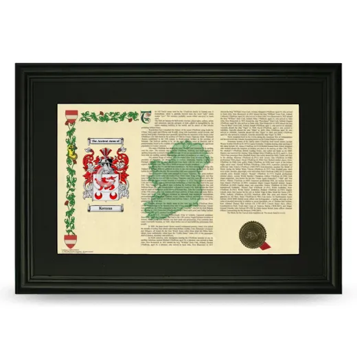 Kavana Deluxe Armorial Landscape Framed- Black