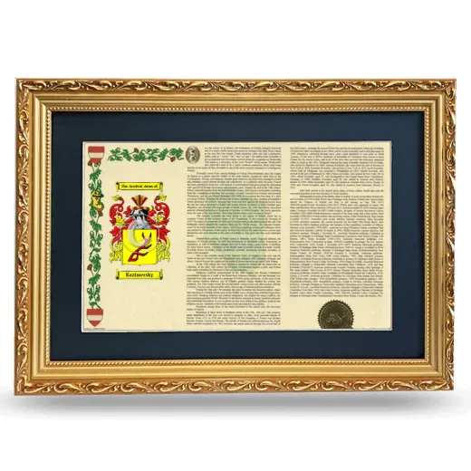 Kazimersky Deluxe Armorial Landscape Framed - Gold