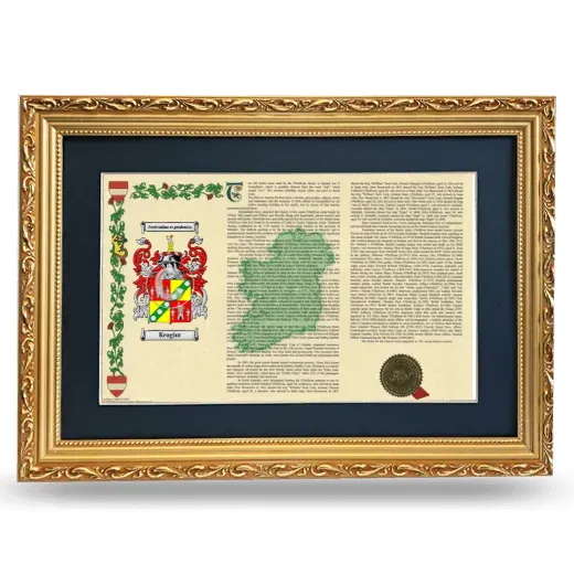 Keagint Deluxe Armorial Landscape Framed - Gold