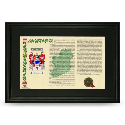Kearney Deluxe Armorial Landscape Framed- Black