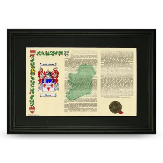 Kearny Deluxe Armorial Landscape Framed- Black