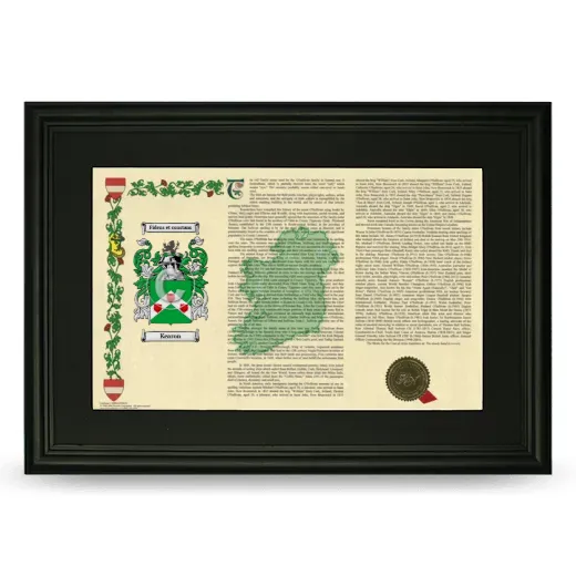 Kearon Deluxe Armorial Landscape Framed- Black