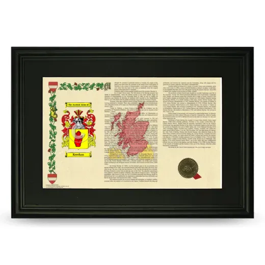 Keechan Deluxe Armorial Landscape Framed- Black
