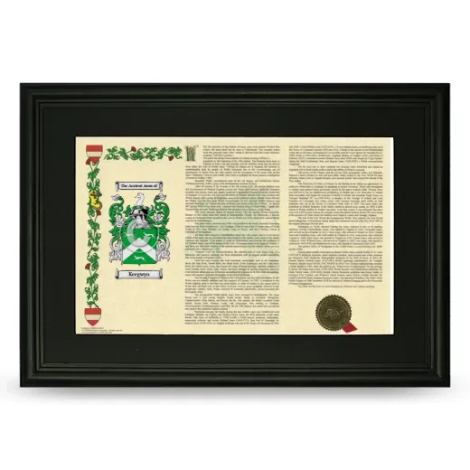 Keegwyn Deluxe Armorial Landscape Framed- Black