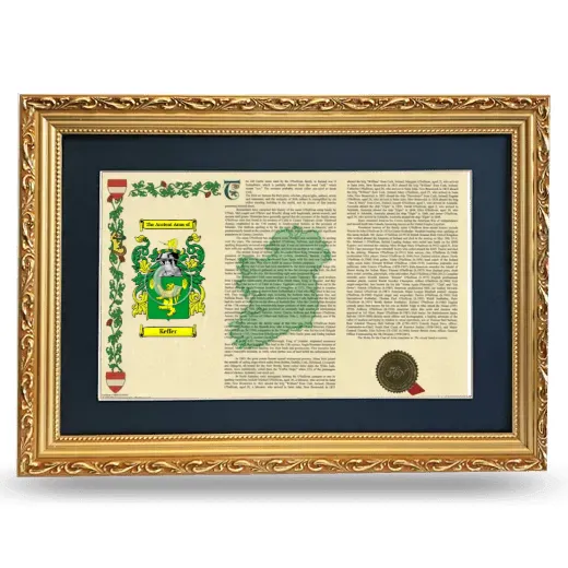 Keffer Deluxe Armorial Landscape Framed - Gold