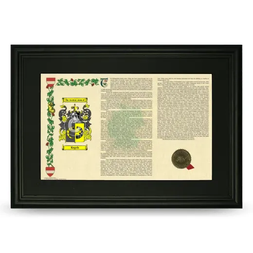 Kegels Deluxe Armorial Landscape Framed- Black