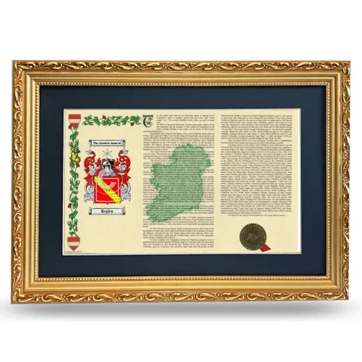 Kegley Deluxe Armorial Landscape Framed - Gold
