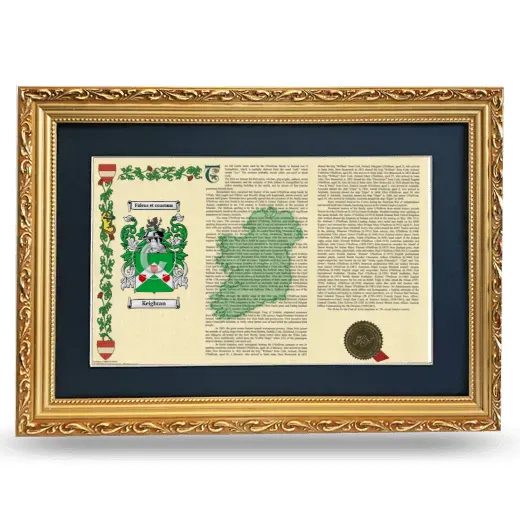 Keighran Deluxe Armorial Landscape Framed - Gold