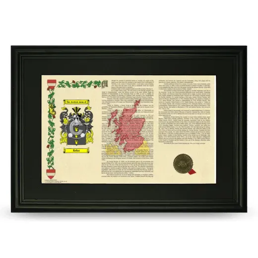 Kelar Deluxe Armorial Landscape Framed- Black