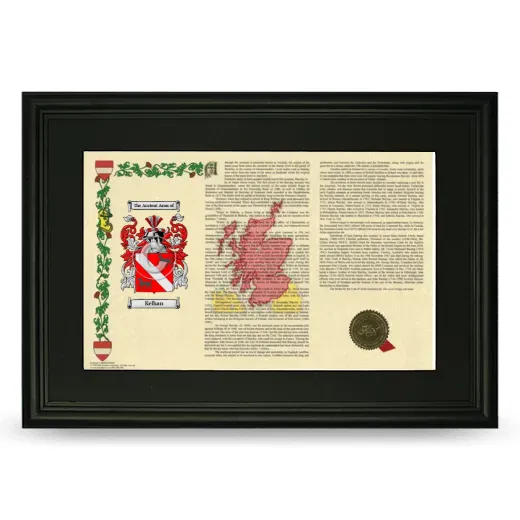 Kelhan Deluxe Armorial Landscape Framed- Black