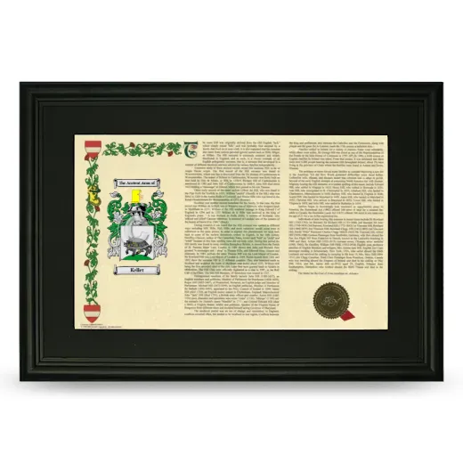 Kellet Deluxe Armorial Landscape Framed- Black