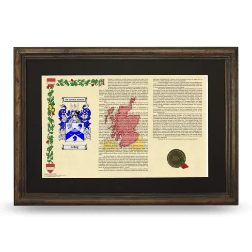 Kellog Deluxe Armorial Landscape Framed - Brown