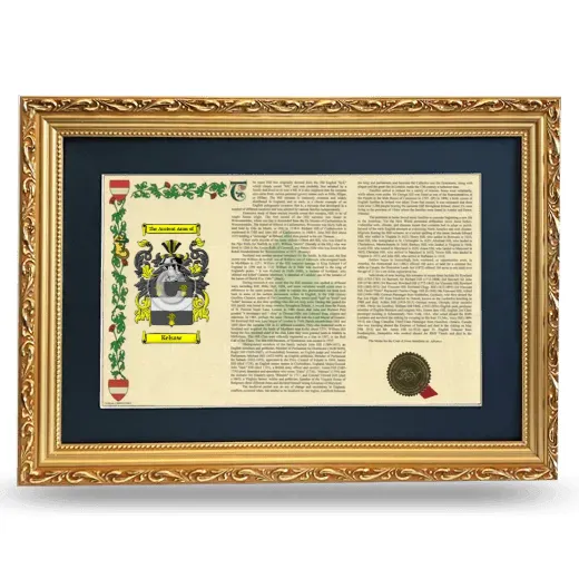 Kelsaw Deluxe Armorial Landscape Framed - Gold