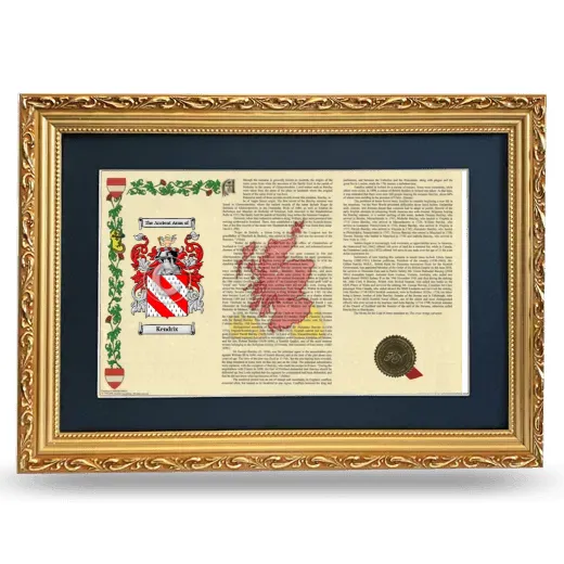 Kendrix Deluxe Armorial Landscape Framed - Gold
