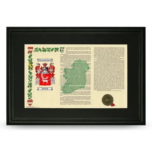 Kenealy Deluxe Armorial Landscape Framed- Black