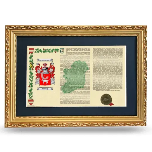 Kenealy Deluxe Armorial Landscape Framed - Gold