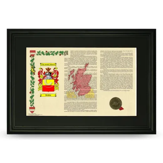 Kenlay Deluxe Armorial Landscape Framed- Black