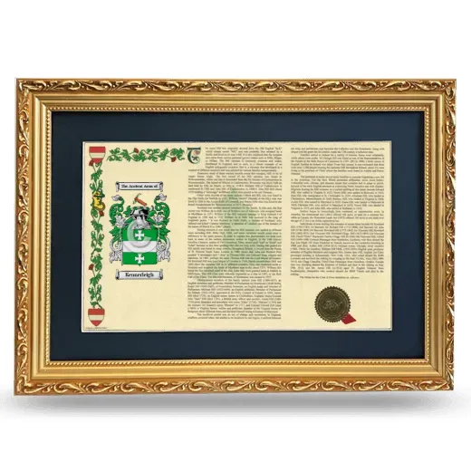 Kennerleigh Deluxe Armorial Landscape Framed - Gold
