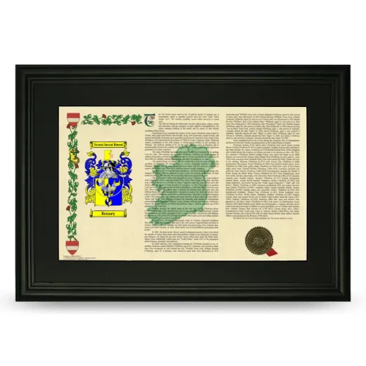 Kenney Deluxe Armorial Landscape Framed- Black