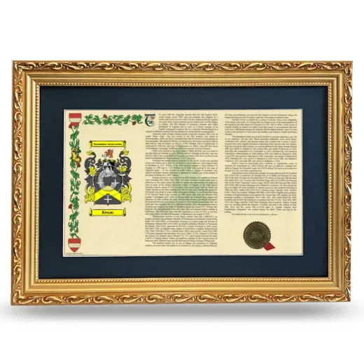Kenon Deluxe Armorial Landscape Framed - Gold