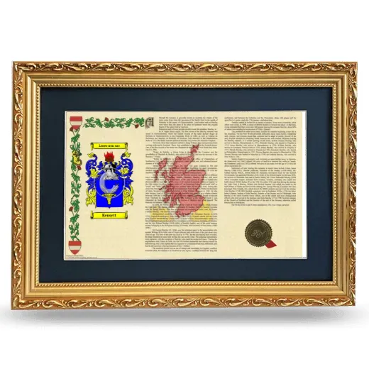 Kensett Deluxe Armorial Landscape Framed - Gold