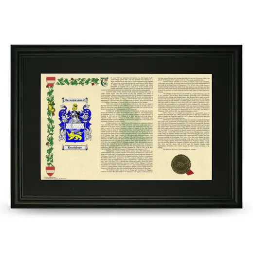Kentisbury Deluxe Armorial Landscape Framed- Black