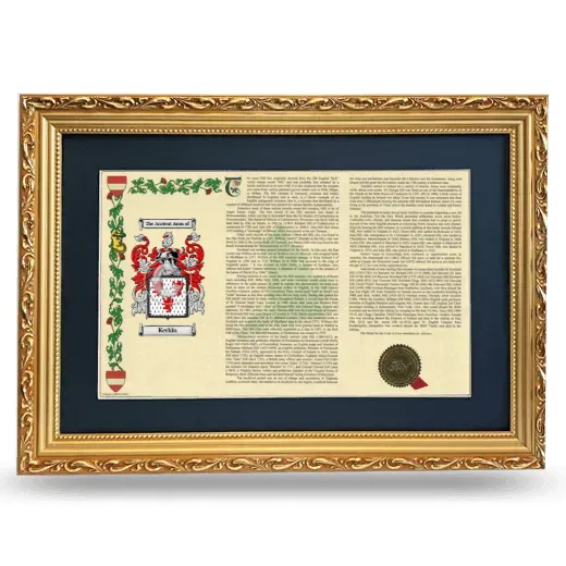 Kerkin Deluxe Armorial Landscape Framed - Gold