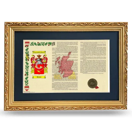 Kernes Deluxe Armorial Landscape Framed - Gold