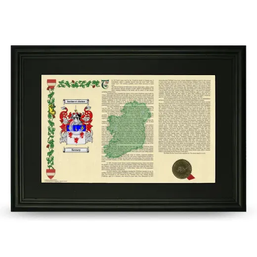 Kerney Deluxe Armorial Landscape Framed- Black