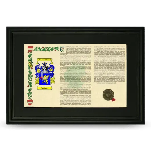 Kershner Deluxe Armorial Landscape Framed- Black