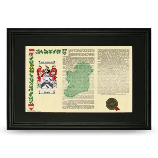 Kerwin Deluxe Armorial Landscape Framed- Black