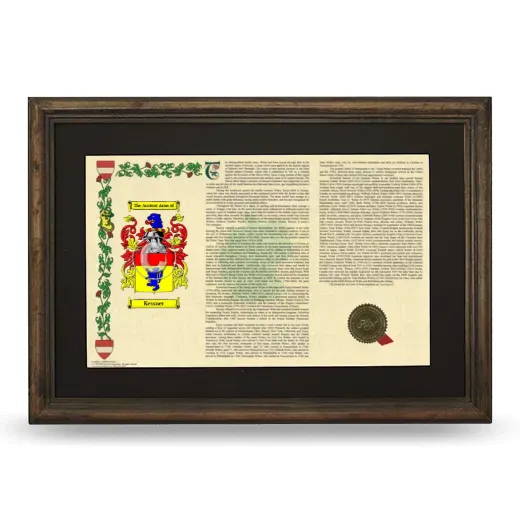 Kessner Deluxe Armorial Landscape Framed - Brown