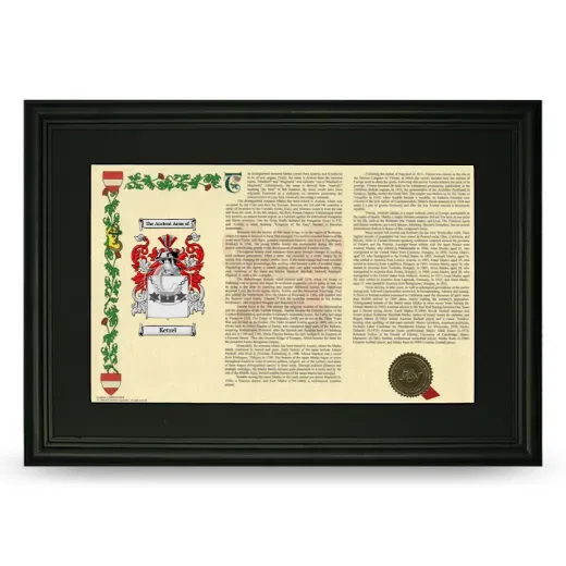 Ketrel Deluxe Armorial Landscape Framed- Black