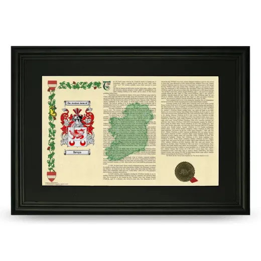 Kevyn Deluxe Armorial Landscape Framed- Black