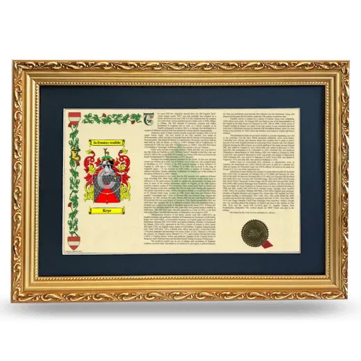 Keye Deluxe Armorial Landscape Framed - Gold