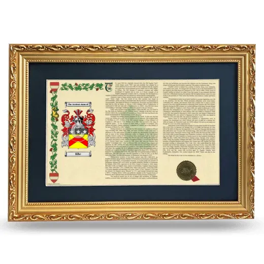 Kibe Deluxe Armorial Landscape Framed - Gold