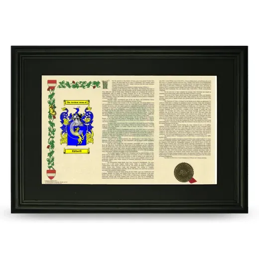 Kidwell Deluxe Armorial Landscape Framed- Black
