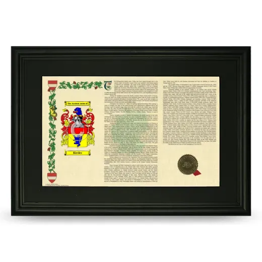 Kiesler Deluxe Armorial Landscape Framed- Black