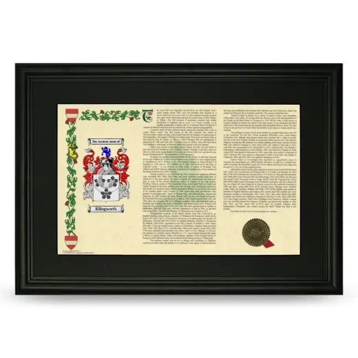 Kilingworth Deluxe Armorial Landscape Framed- Black