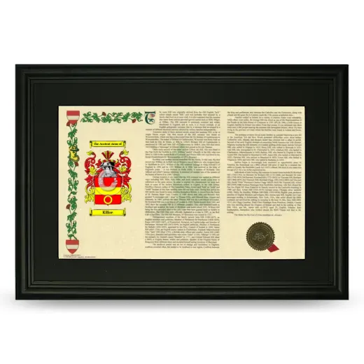 Killoe Deluxe Armorial Landscape Framed- Black