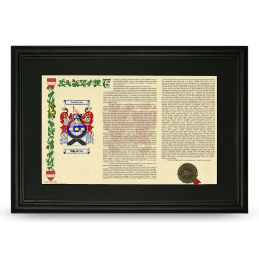 Kilpatrick Deluxe Armorial Landscape Framed- Black