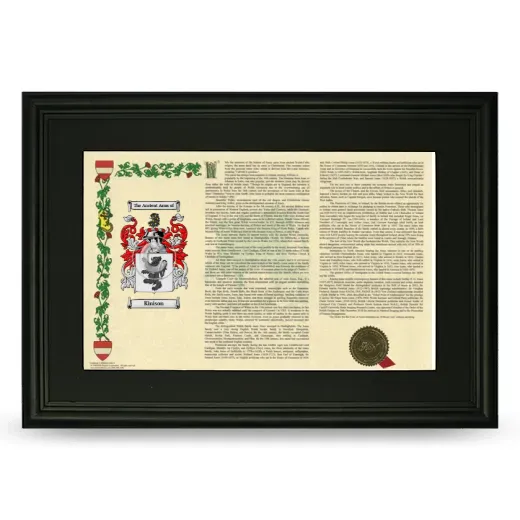 Kinison Deluxe Armorial Landscape Framed- Black