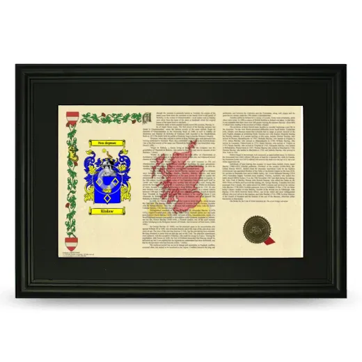 Kinlaw Deluxe Armorial Landscape Framed- Black