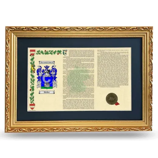 Kircher Deluxe Armorial Landscape Framed - Gold