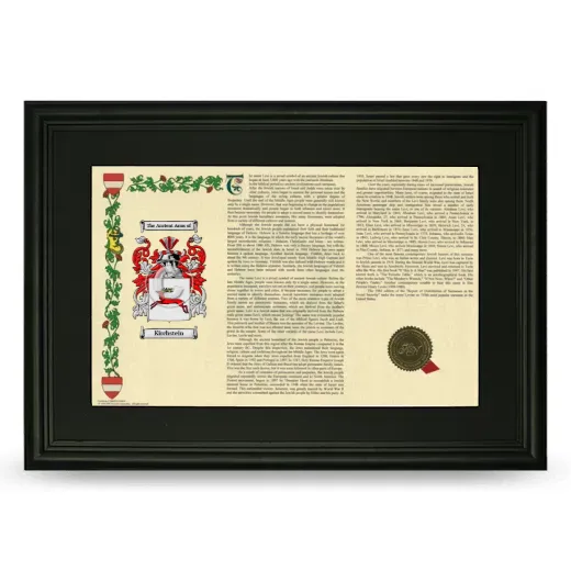 Kirchstein Deluxe Armorial Landscape Framed- Black